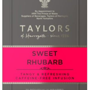 Taylors of Harrogate Sweet Rhubarb Fruit Flavoured infusion 20 Tea bags 50g